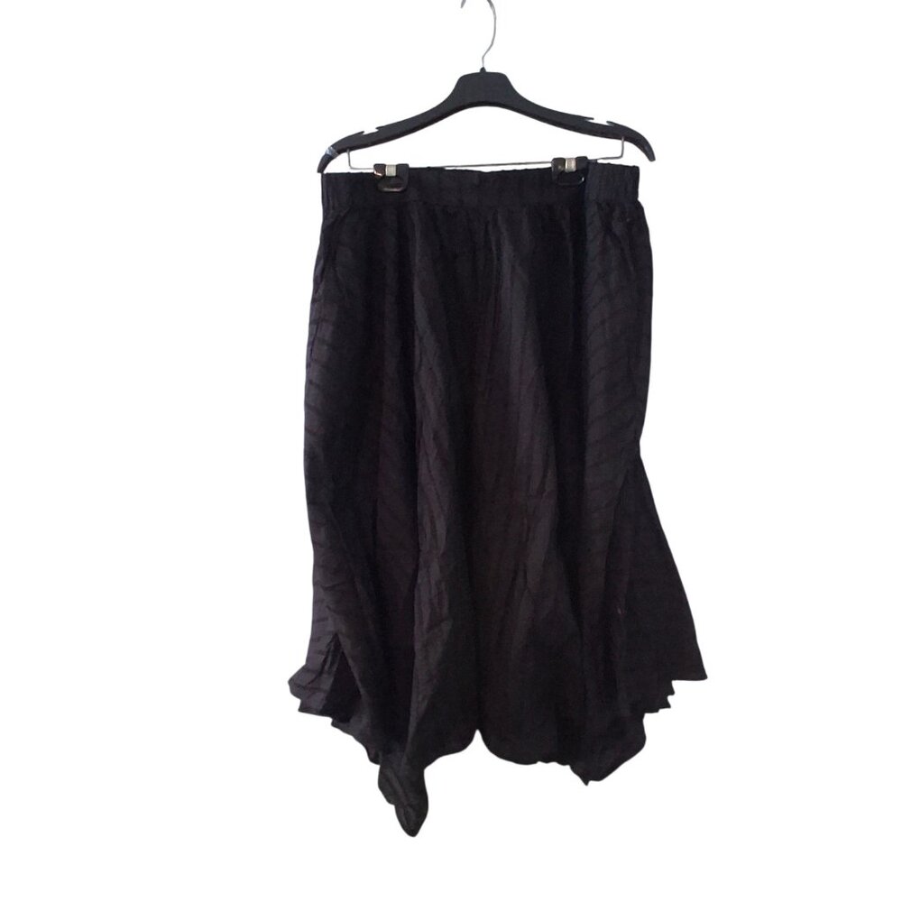 Disturbia nwt Blythe Handkerchief hem midaxi skirt womens US 14 ? black cotton